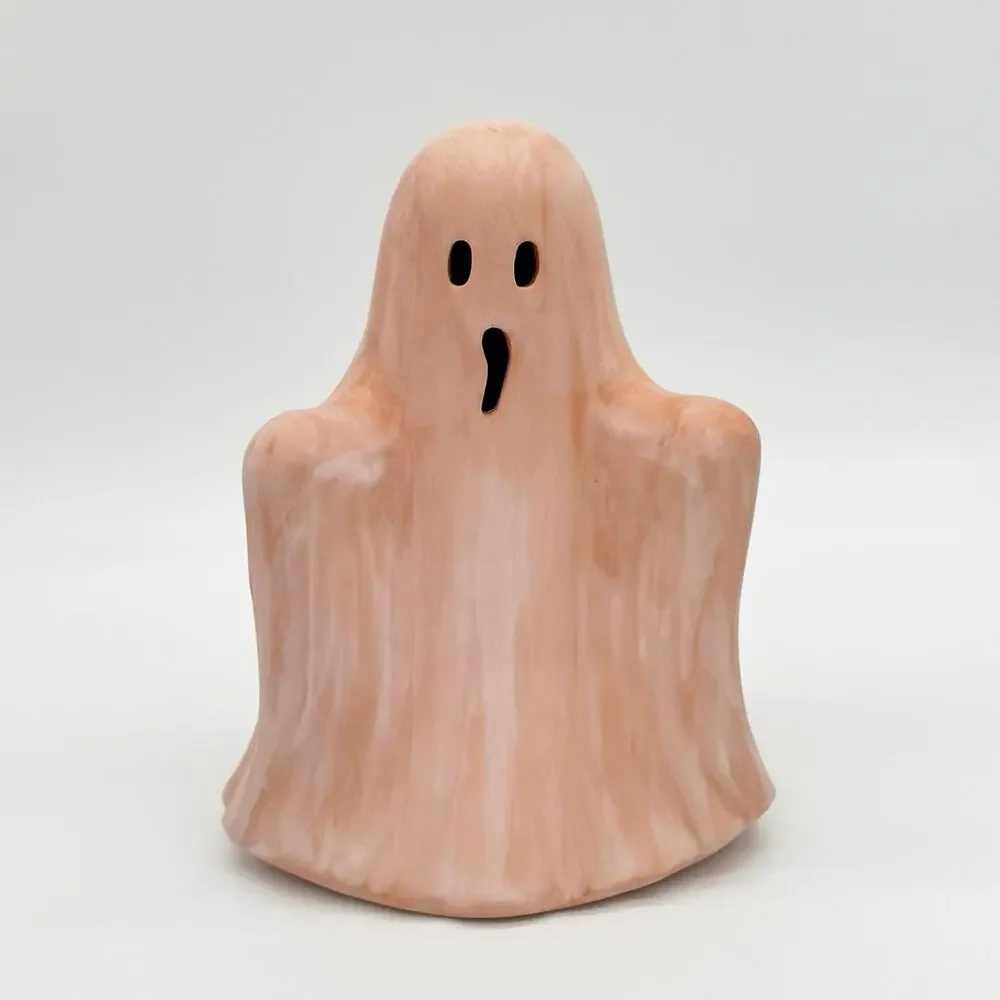 Target Hyde & Eek Pink Terracotta Ghost With Raised Arms Halloween Decor NEW